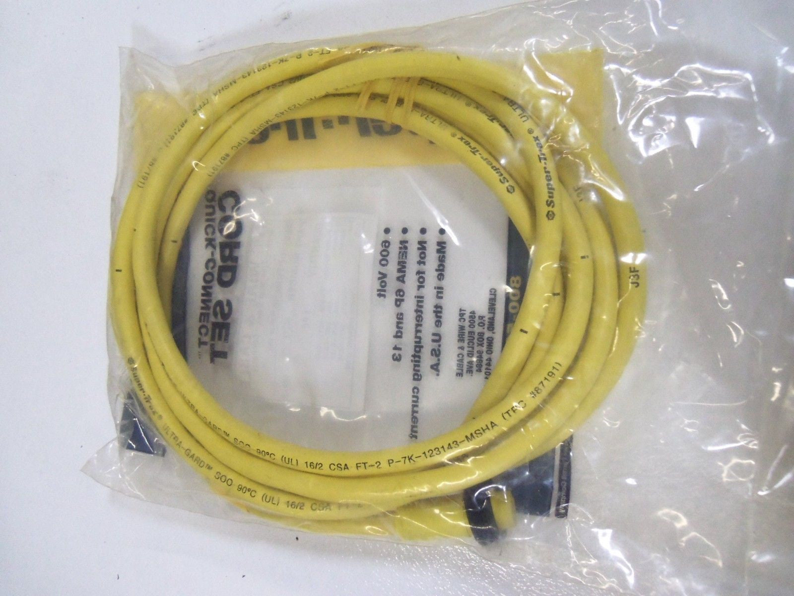 TPC WIRE & CABLE FEMALE PLUG 2P 12FT 84212 REV. H *NEW FACTORY BAG*