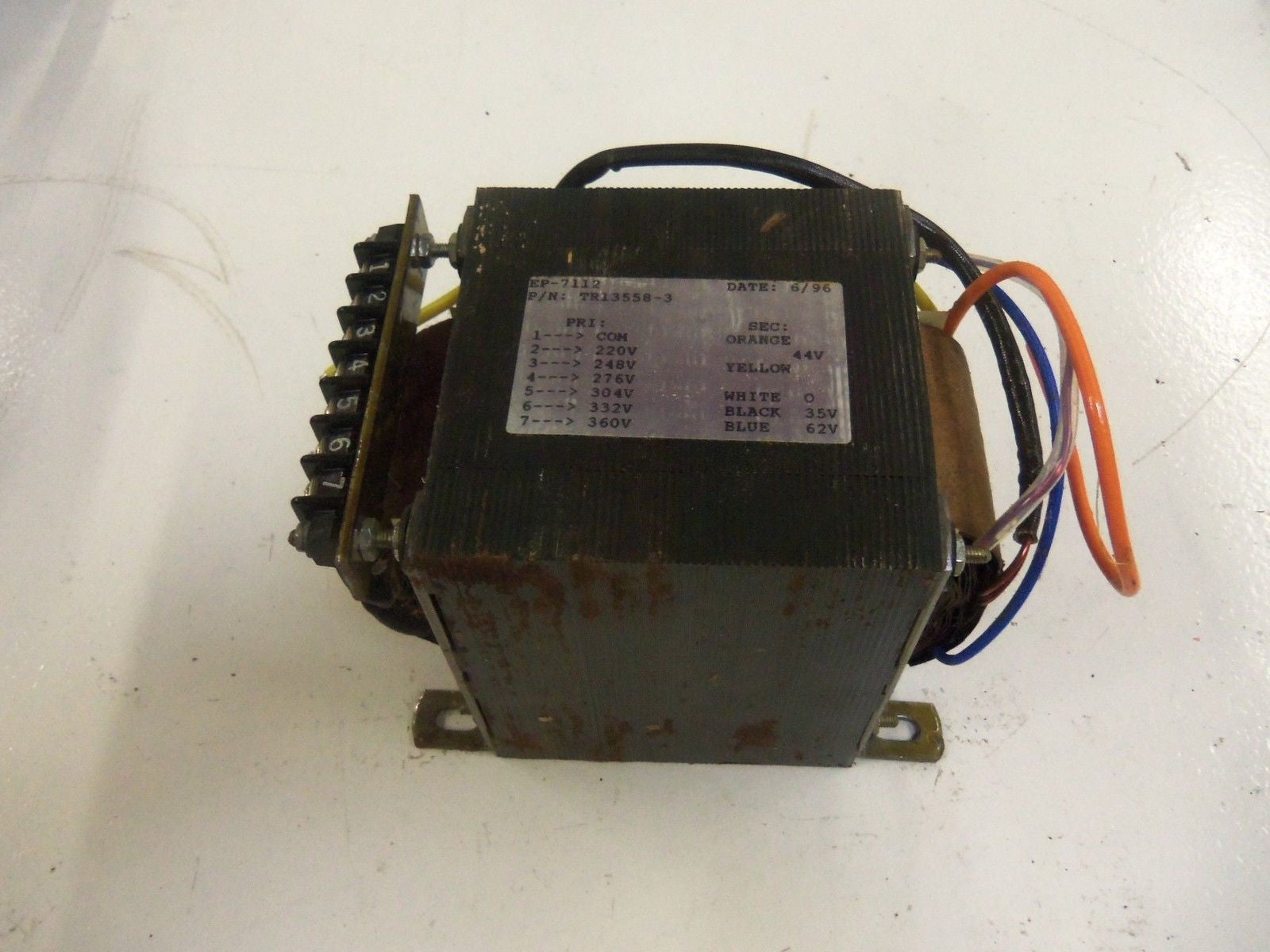 TR ELECTRONIC EP-7112 TR13558-3 TRANSFORMER 220/360V *USED*