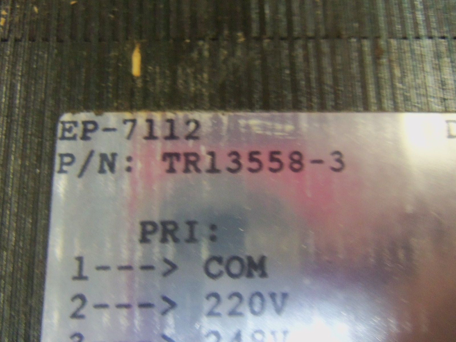 TR ELECTRONIC EP-7112 TR13558-3 TRANSFORMER 220/360V *USED*