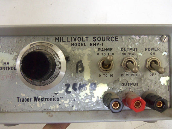 TRACOR WESTRONICS EMV-1 MILLIVOLT SOURCE 115V (GRAY) *USED*