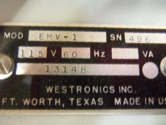 TRACOR WESTRONICS EMV-1 MILLIVOLT SOURCE 115V (GRAY) *USED*