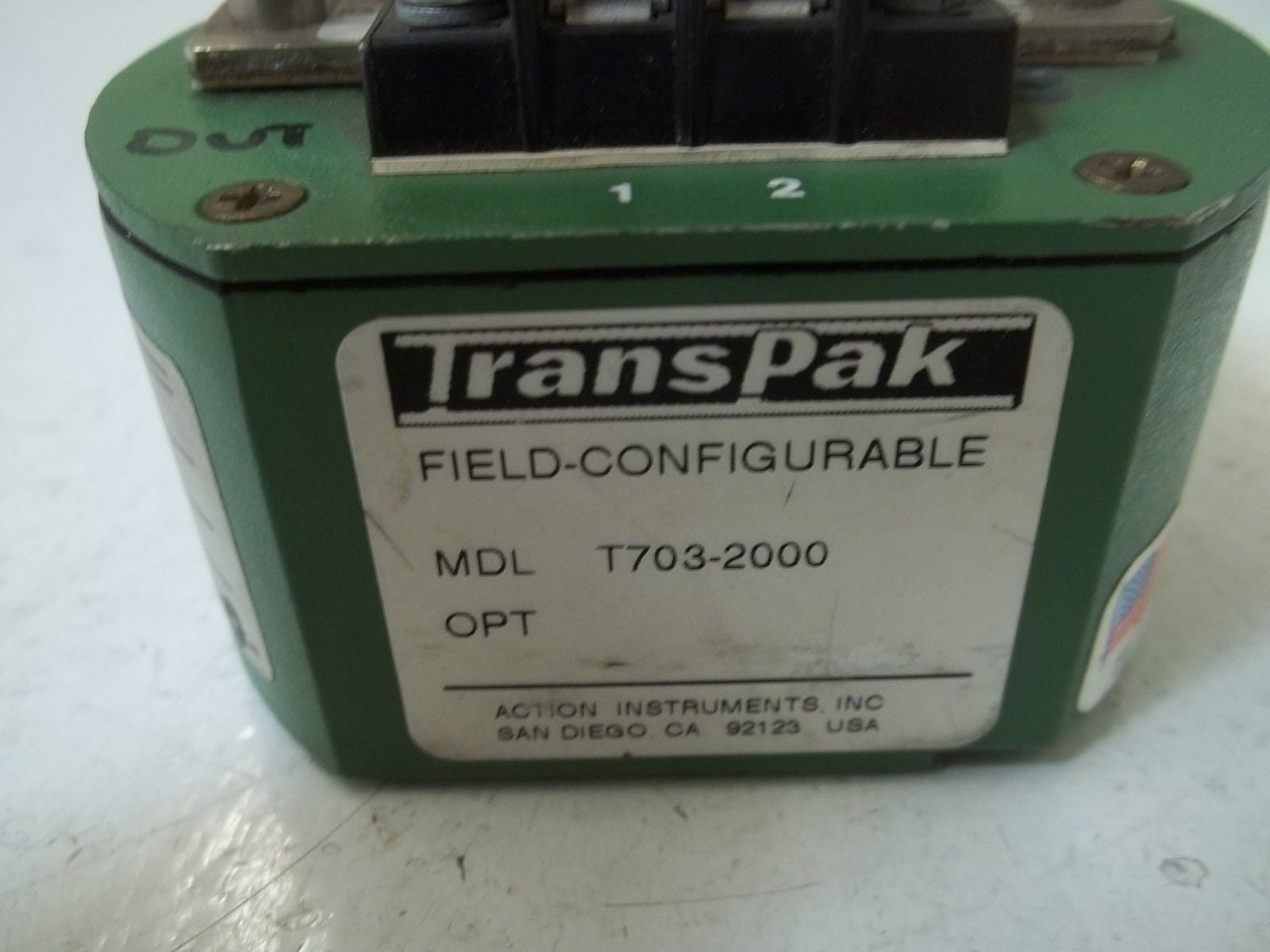 ACTION ISNTRUMENTS TRANSPAK T703-2000 FIELD CONFIGURABLE TRANSMITTER *USED*