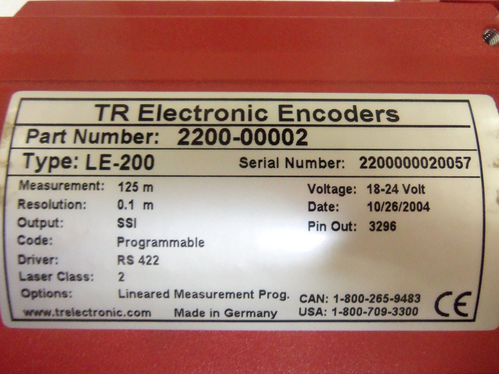 TR ELECTRONIC 2200-00002 *NEW NO BOX*