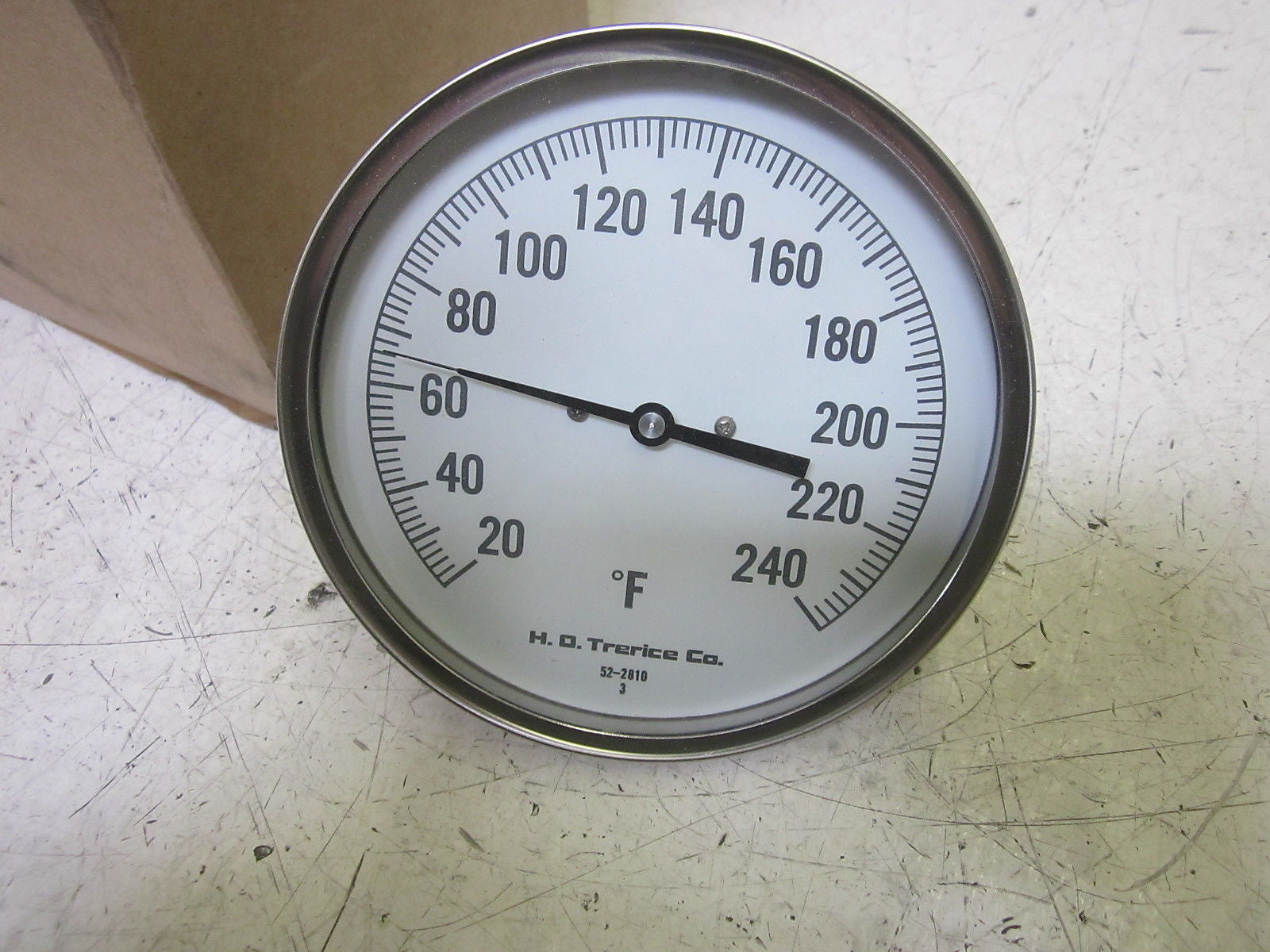 TRERICE B8520205F BI-METAL THERMOMETER 20/240F 5" *NEW IN BOX*