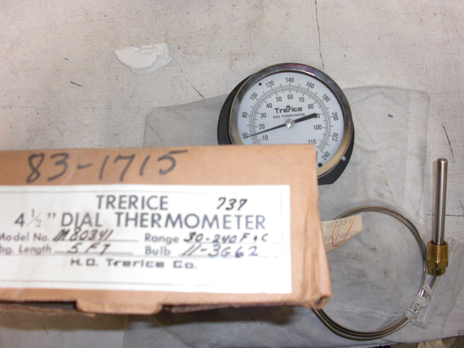 TRERICE M80341 THERMOMETER 4 1/2 *NEW*