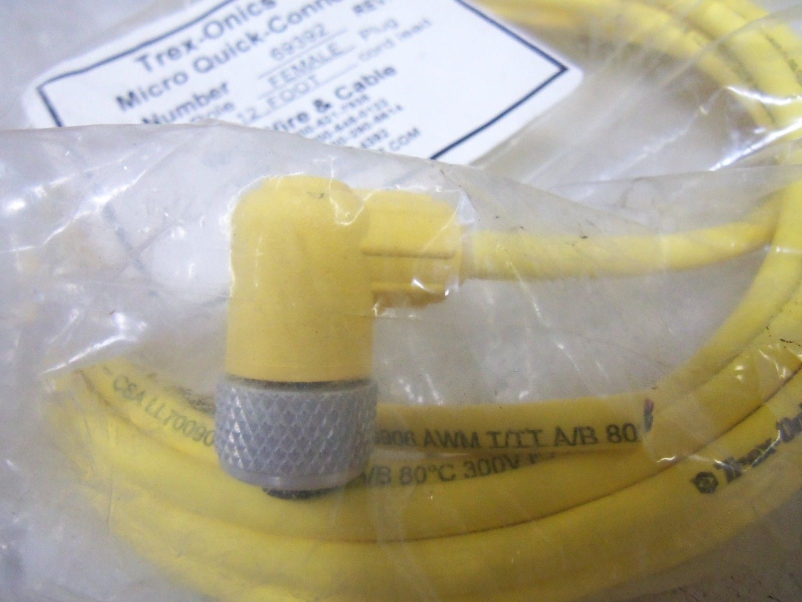 TREX-ONICS 69392 FEMALE PLUG *NEW IN A FACTORY BAG*