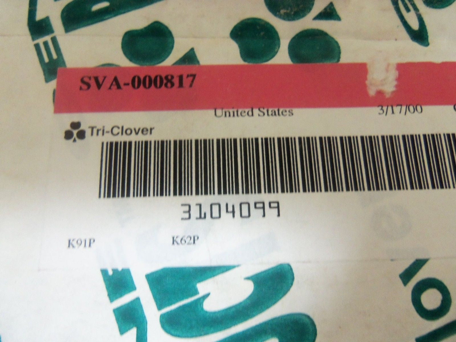 TRI-CLOVER SVA-000817 *NEW IN BOX*