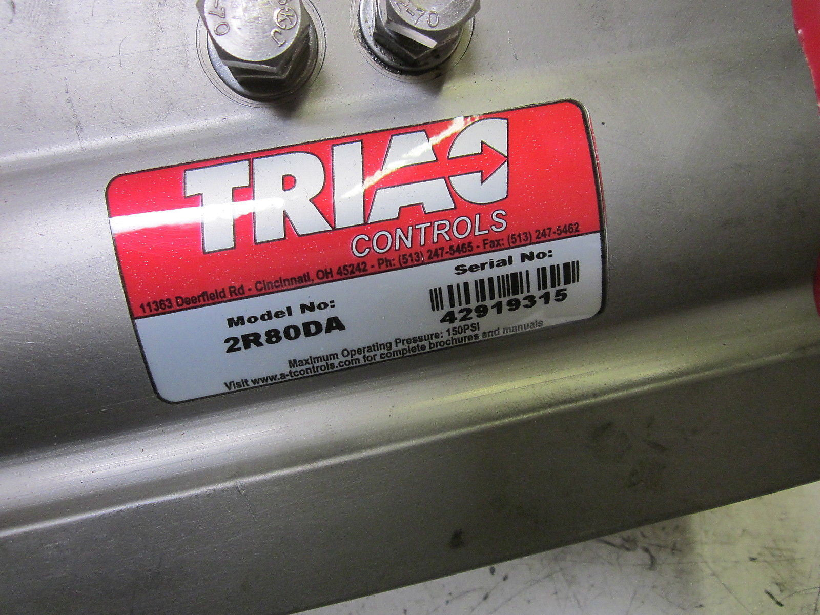 TRIAD CONTROLS 2R80DA ACTUATOR 150PSI *NEW IN BOX*