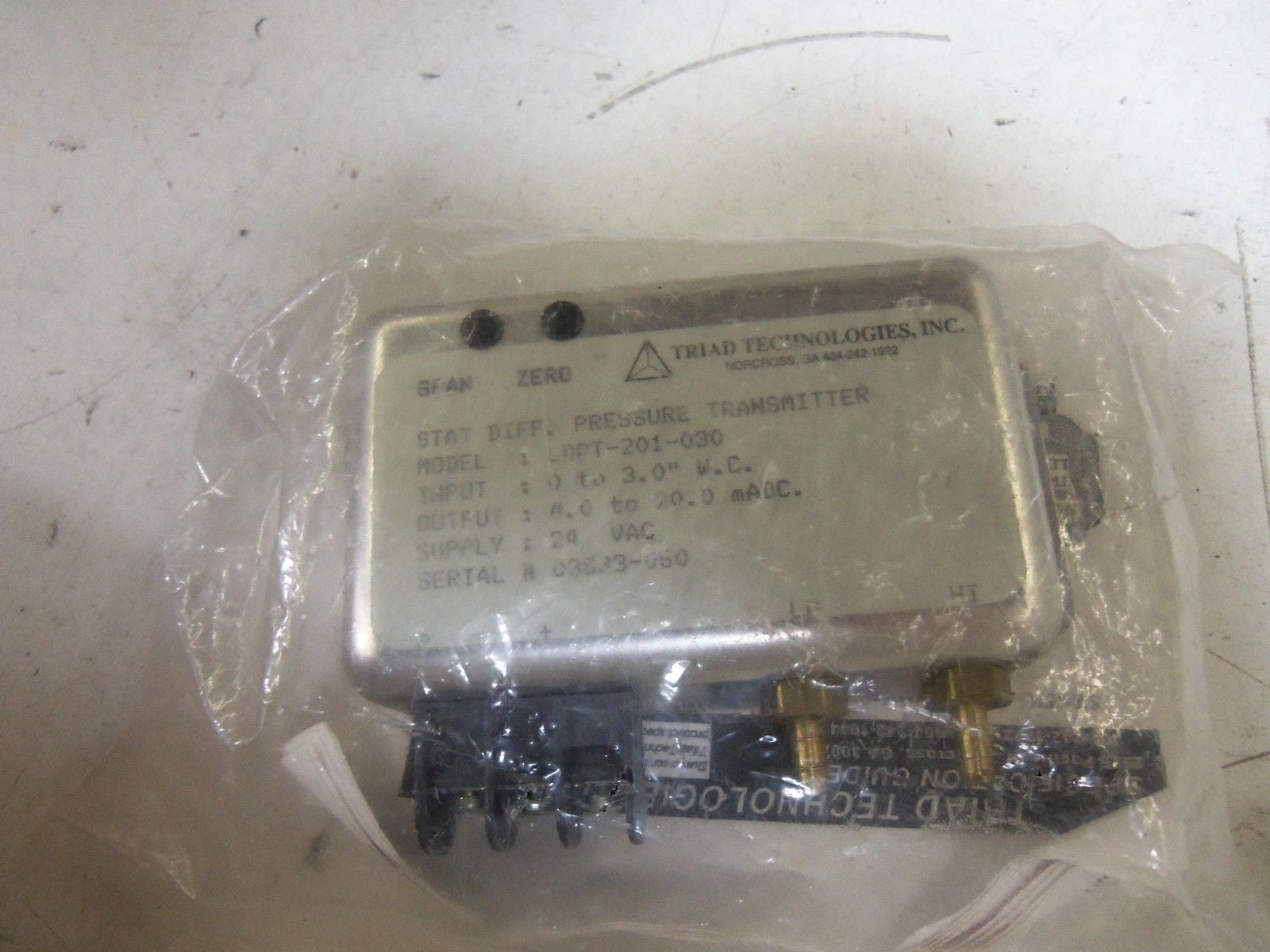 TRIAD TECHNOLOGIES LDPT-201-030 PRESSURE TRANSMITTER *NEW IN FACTORY BAG*