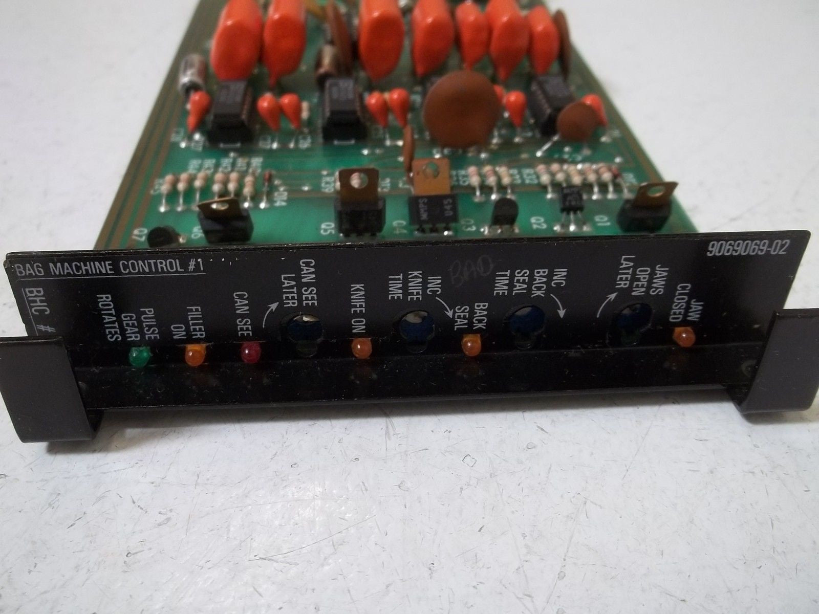 TRIANGLE 9069069-02 PC BOARD BAG MACHINE CONTROL 1 *USED*