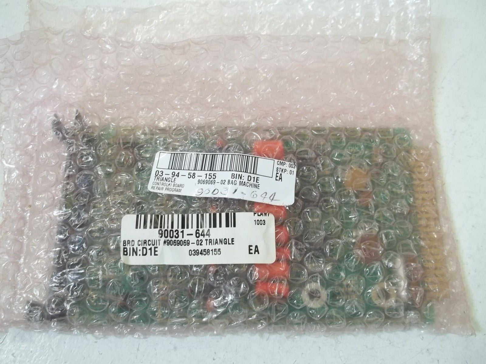 TRIANGLE 9069069-02 PC BOARD BAG MACHINE CONTROL 1 *USED*