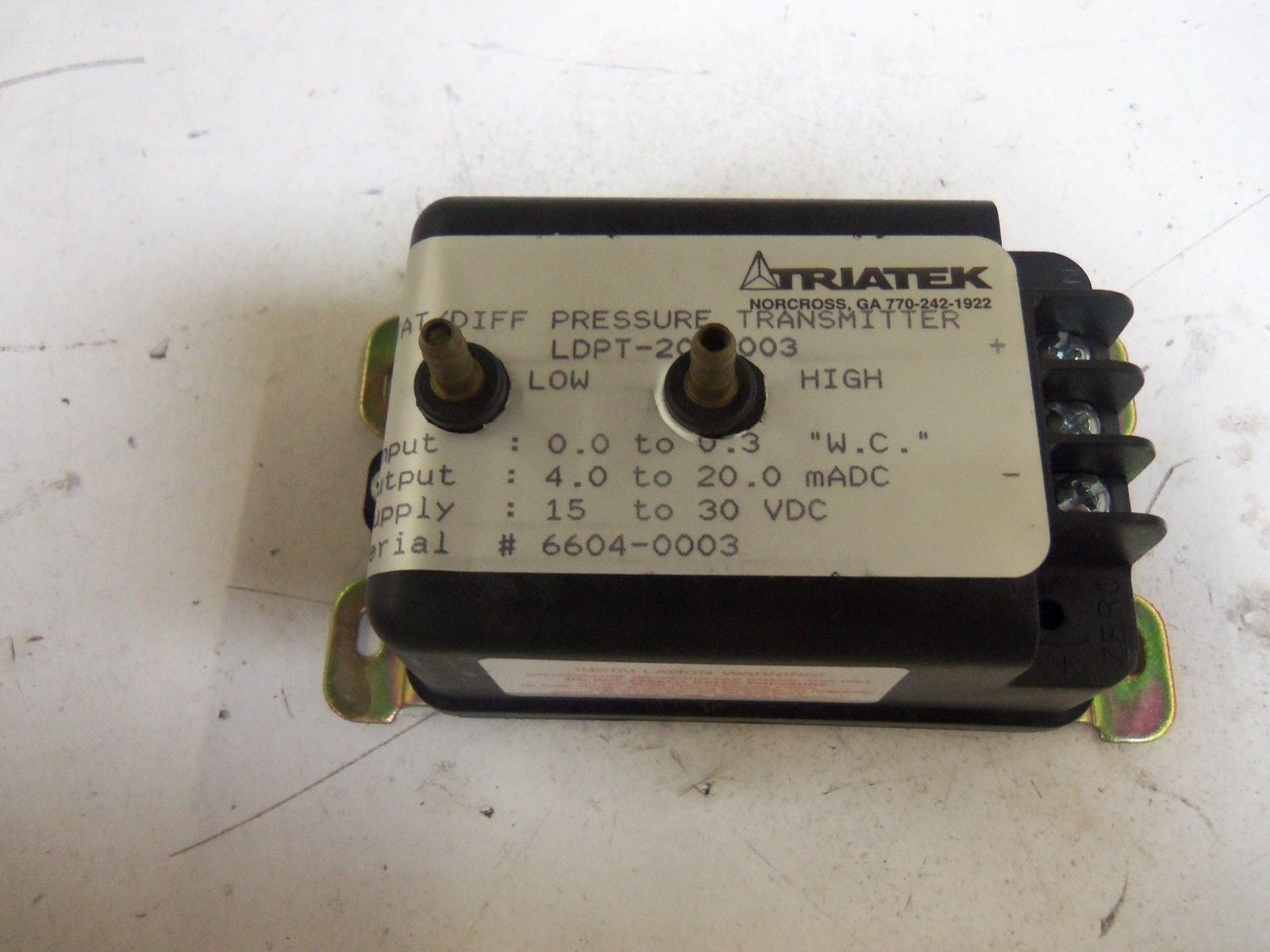 TRIATEK LDPT-200-003 PRESSURE TRANSMITTER *NEW NO BOX*