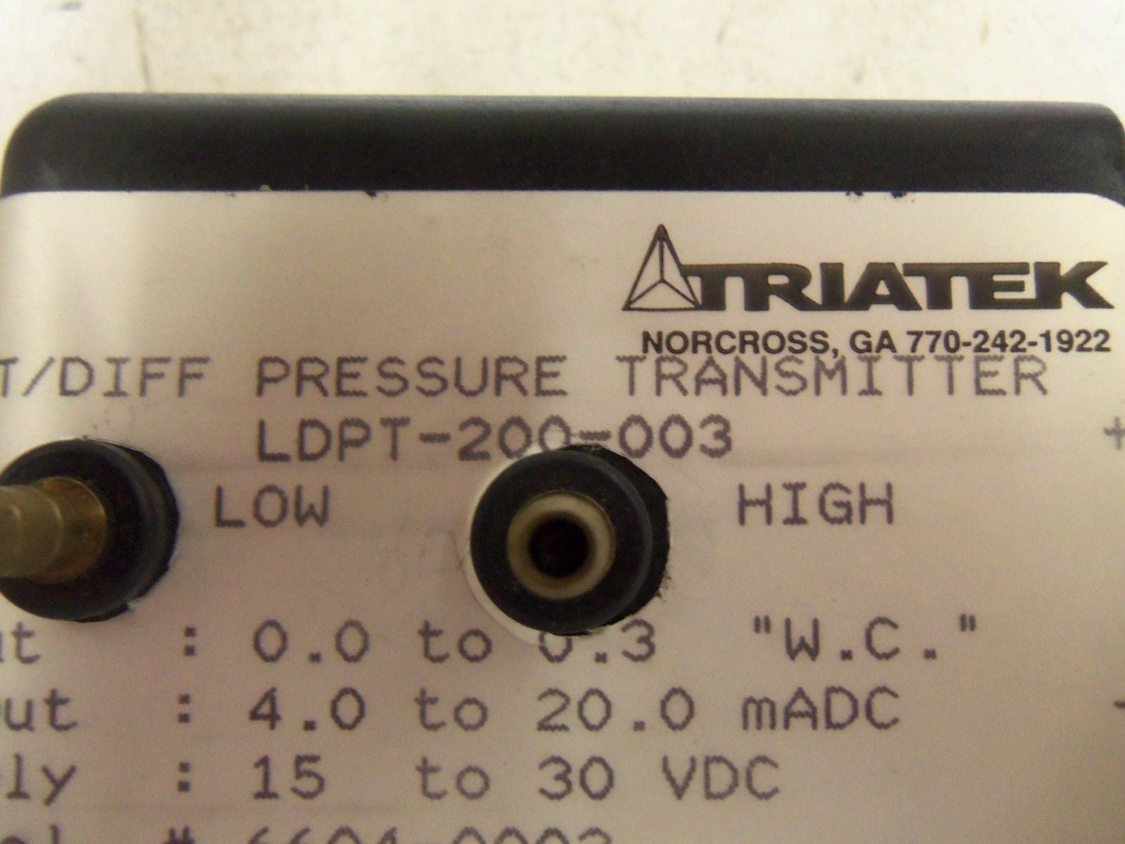 TRIATEK LDPT-200-003 PRESSURE TRANSMITTER *NEW NO BOX*