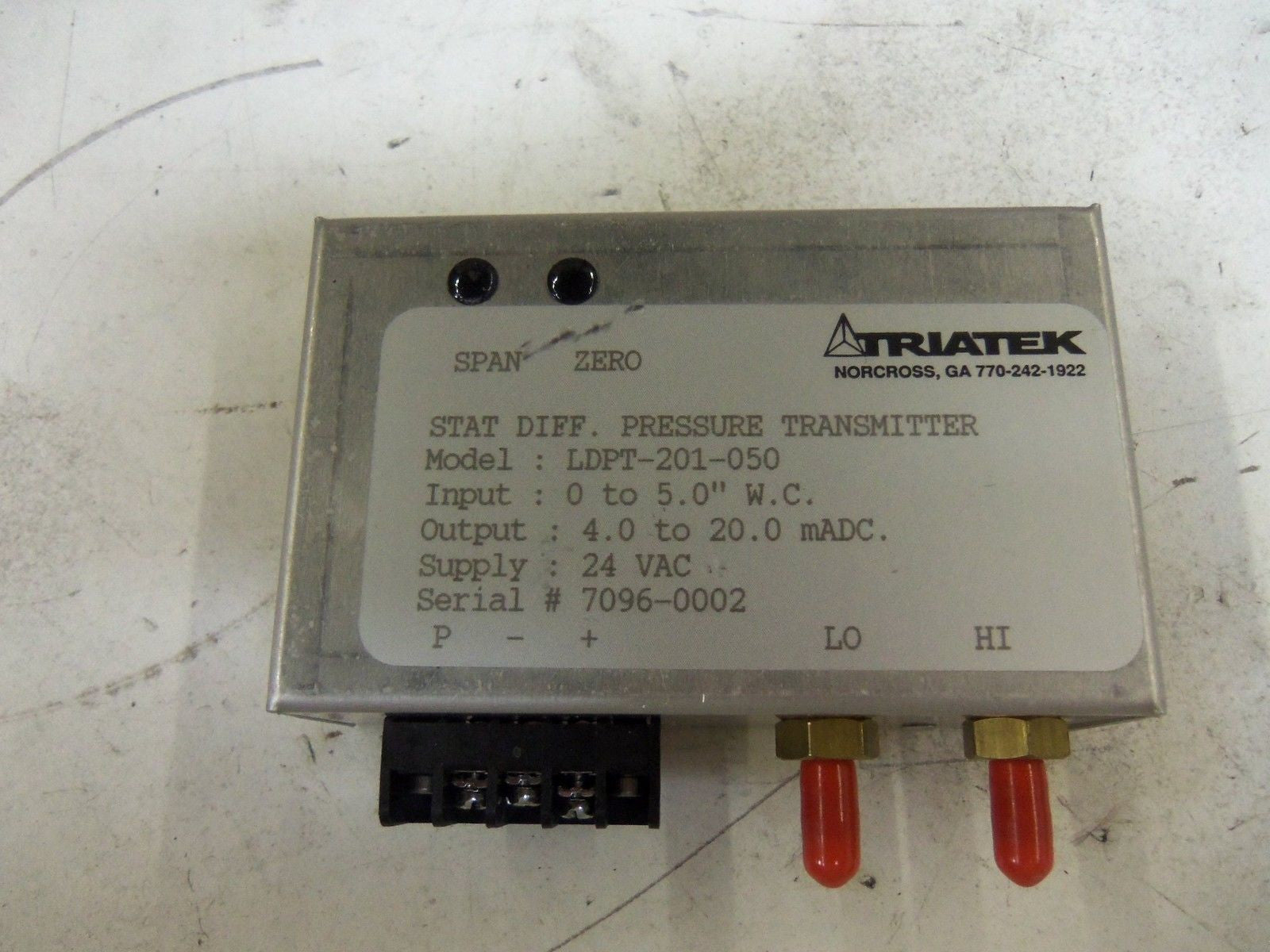 TRIATEK LDPT-201-050 PRESSURE TRANSMITTER *NEW NO BOX*