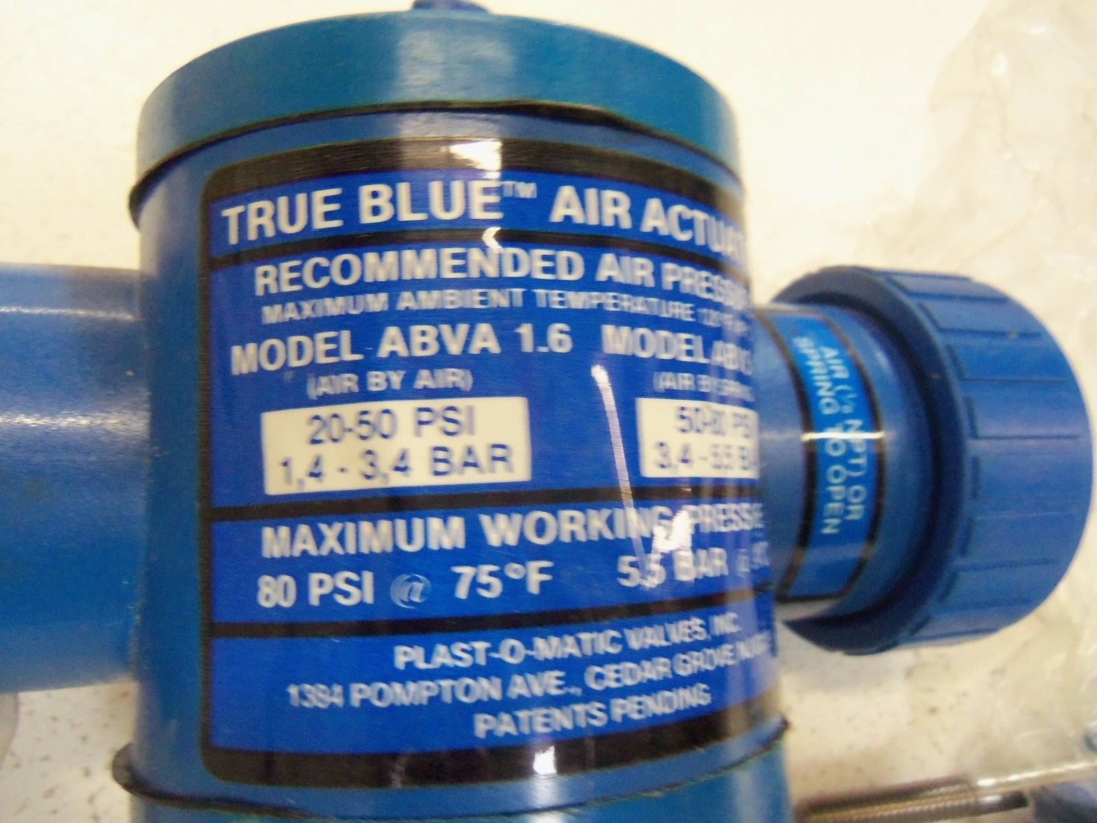 TRUE BLUE AIR ACTUATOR ABVA 1.6 *USED*