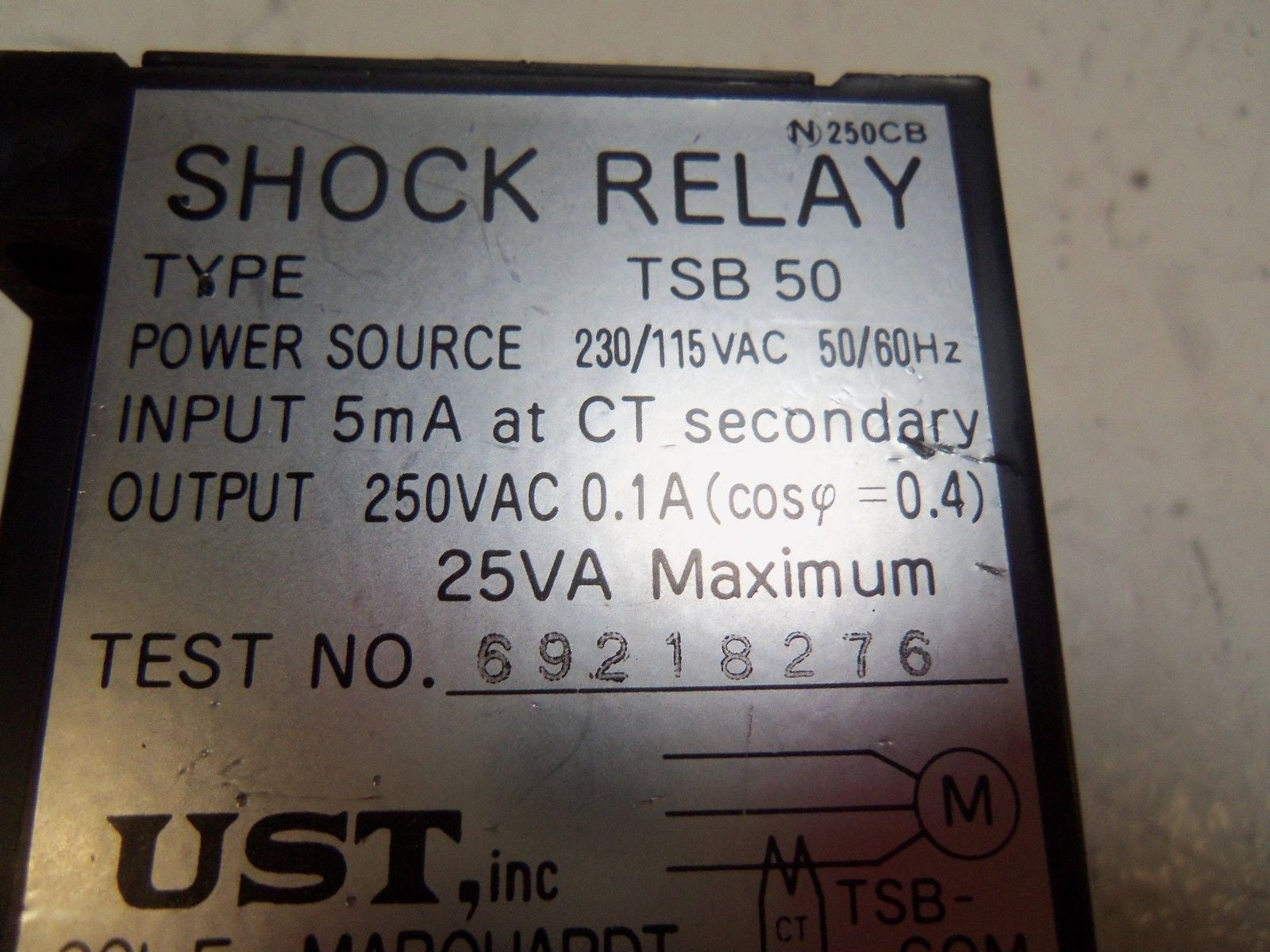 TSUBAKI TSB50 SHOCK RELAY *USED*