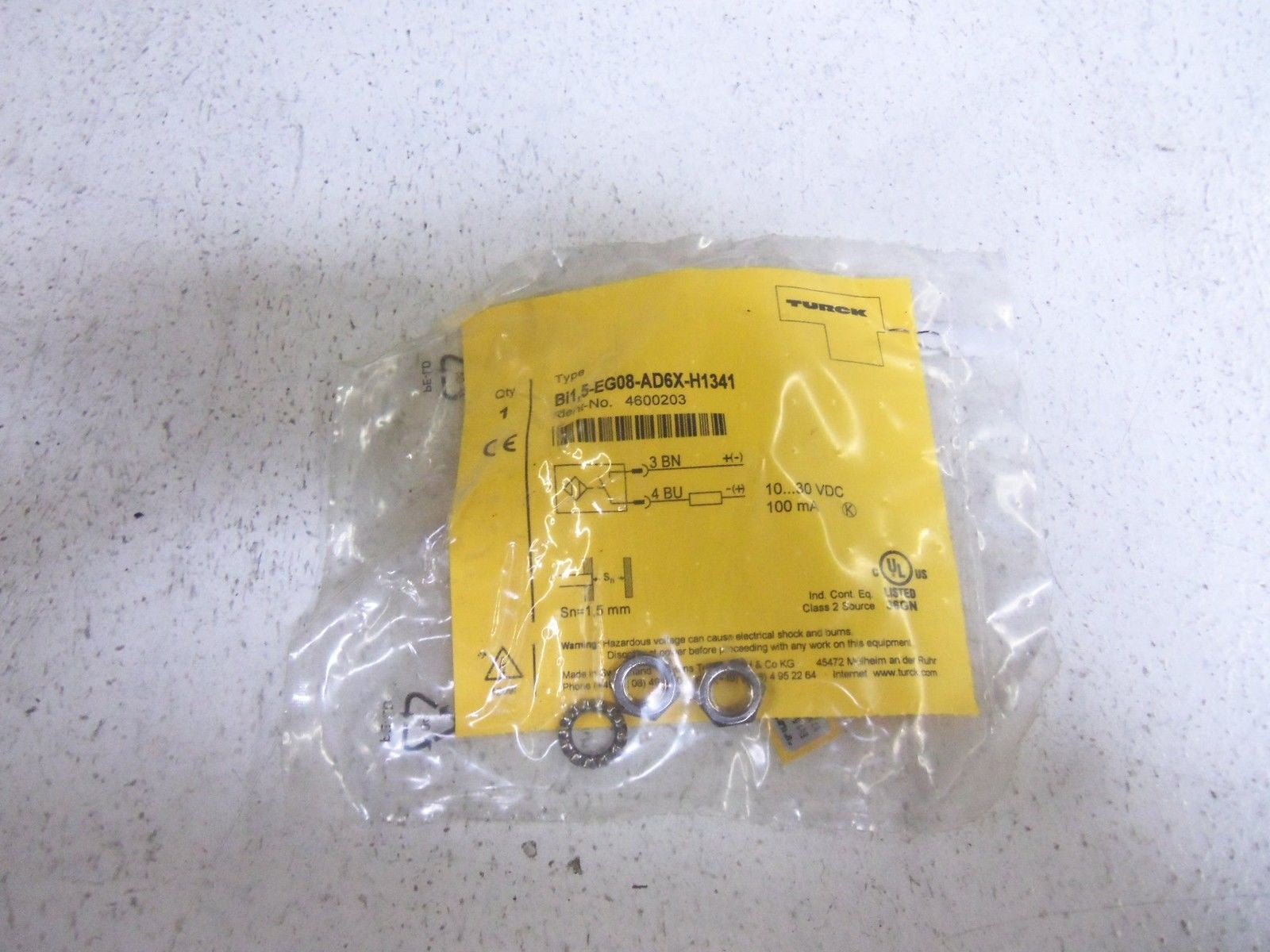 TURCK Bi1,5-EG08-AD6X-H1341 PROXIMITY SENSORS *NEW IN FACTORY BAG*