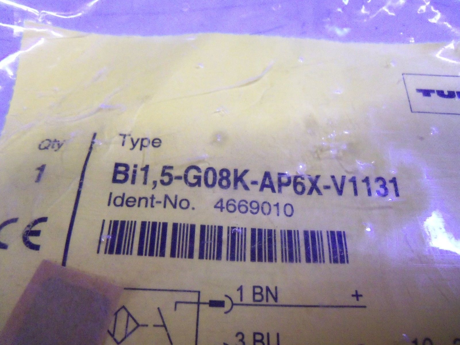 TURCK Bi1,5-G08K-AP6X-V1131 PROXIMITY SWITCH *NEW IN FACTORY BAG*