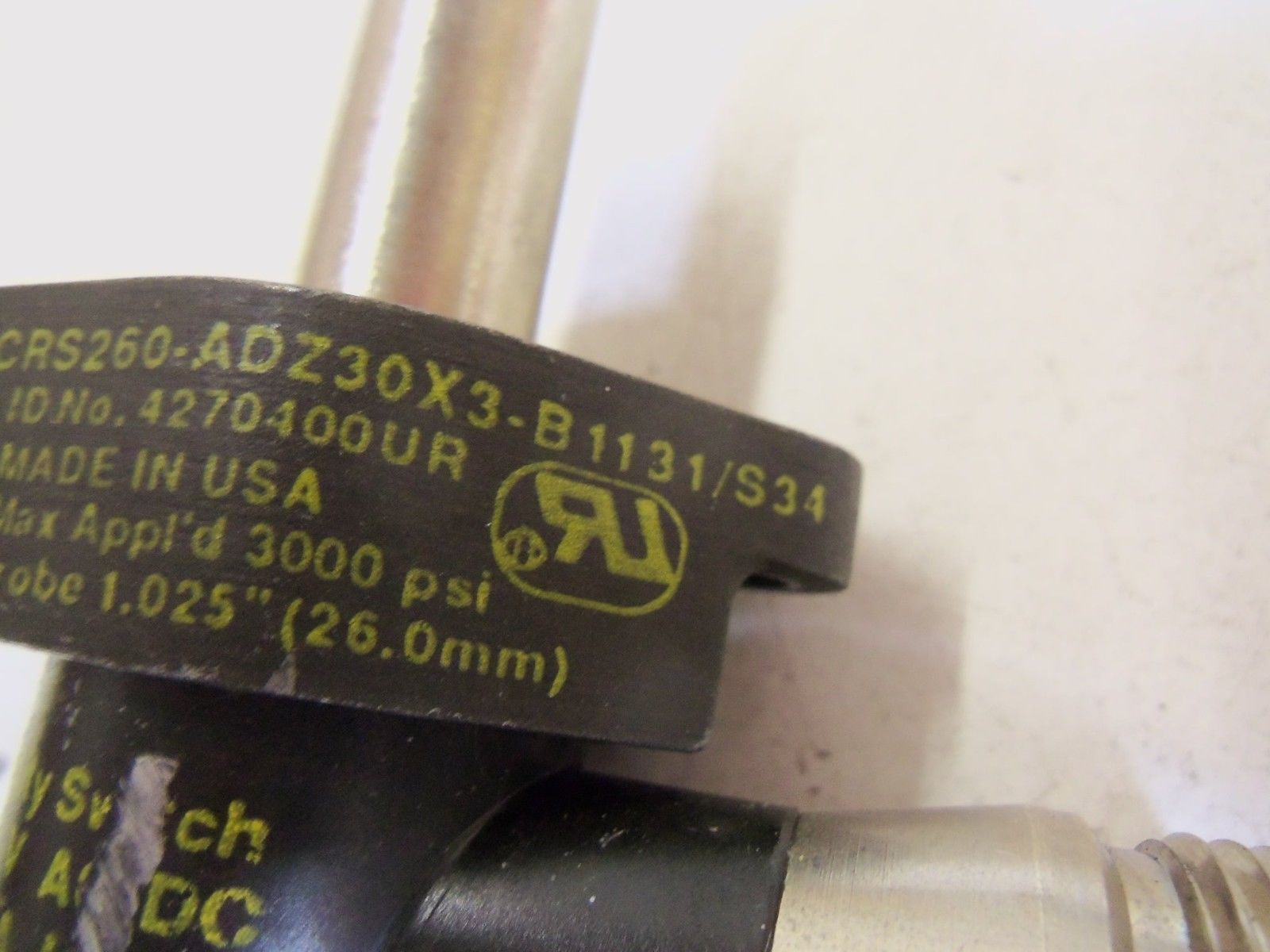 TURCK BI2-CRS260-ADZ30X3-B1131/S34 CYLINDICATOR PROXIMITY SWITCH *USED*