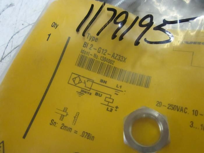 TURCK BI 2-G12-AZ33X PROXIMITY SENSOR 20-250VAC *NEW IN A FACTORY BAG*