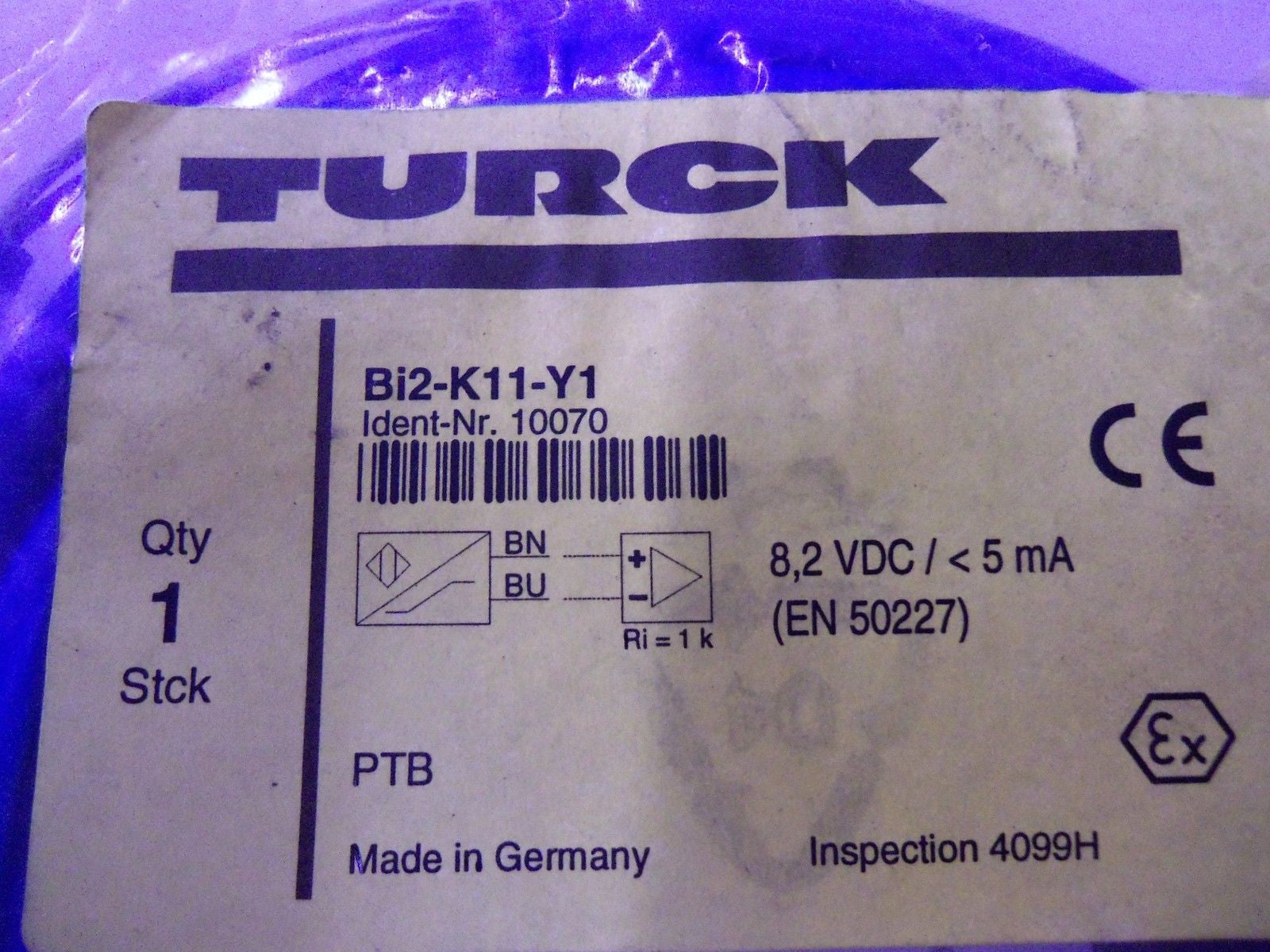 TURCK Bi2-K11-Y1 *NEW IN FACTORY BAG*