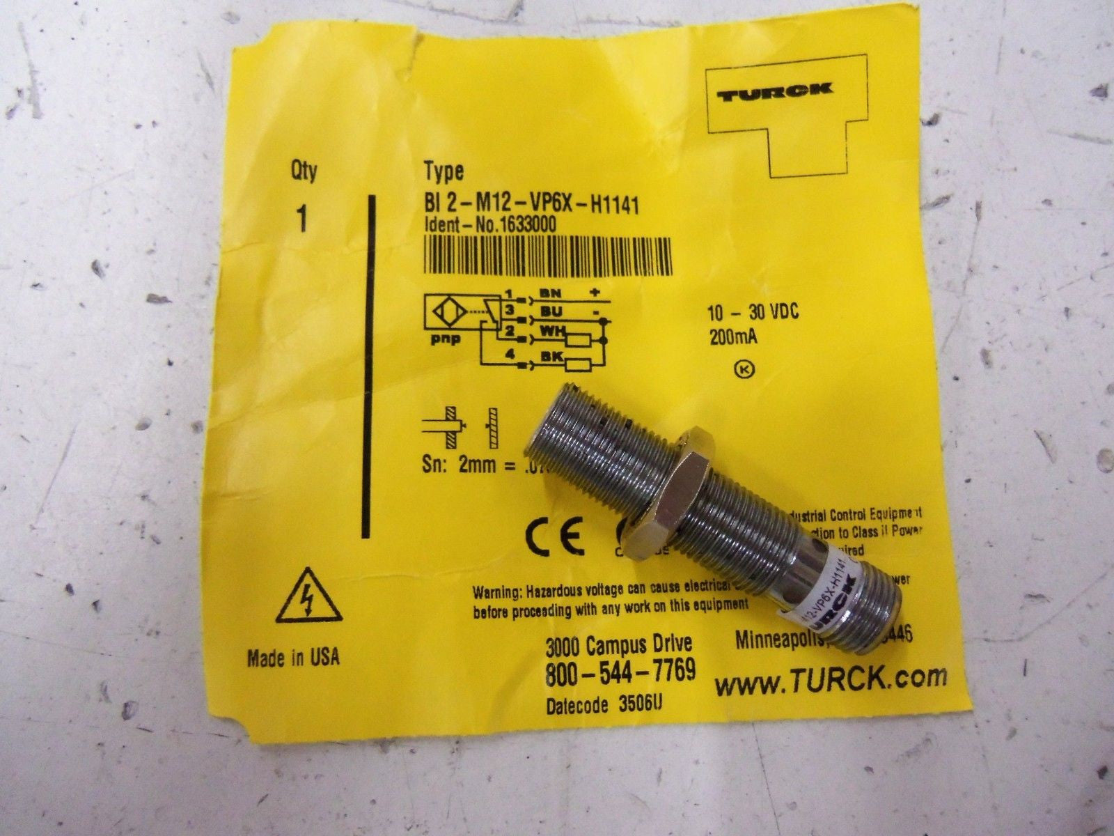 TURCK BI2-M12-VP6X-H1141 *USED*