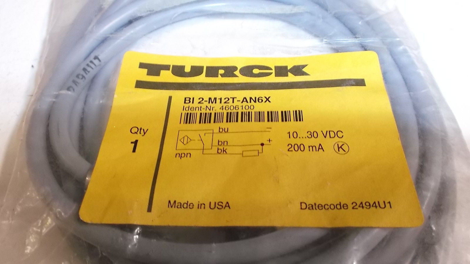 TURCK BI 2-M12T-AN6X *NEW IN FACTORY BAG*