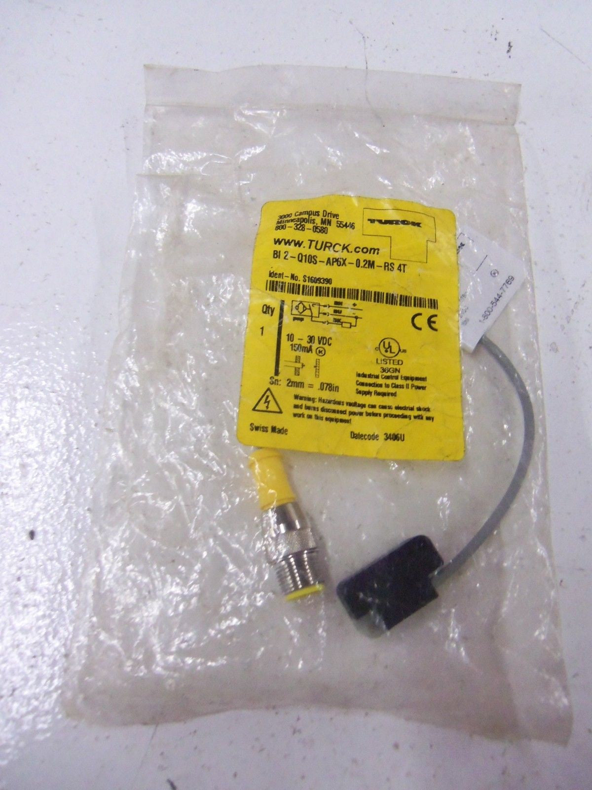 TURCK BI 2-Q10S-AP6X-0.2M-RS 4T *NEW IN BAG*