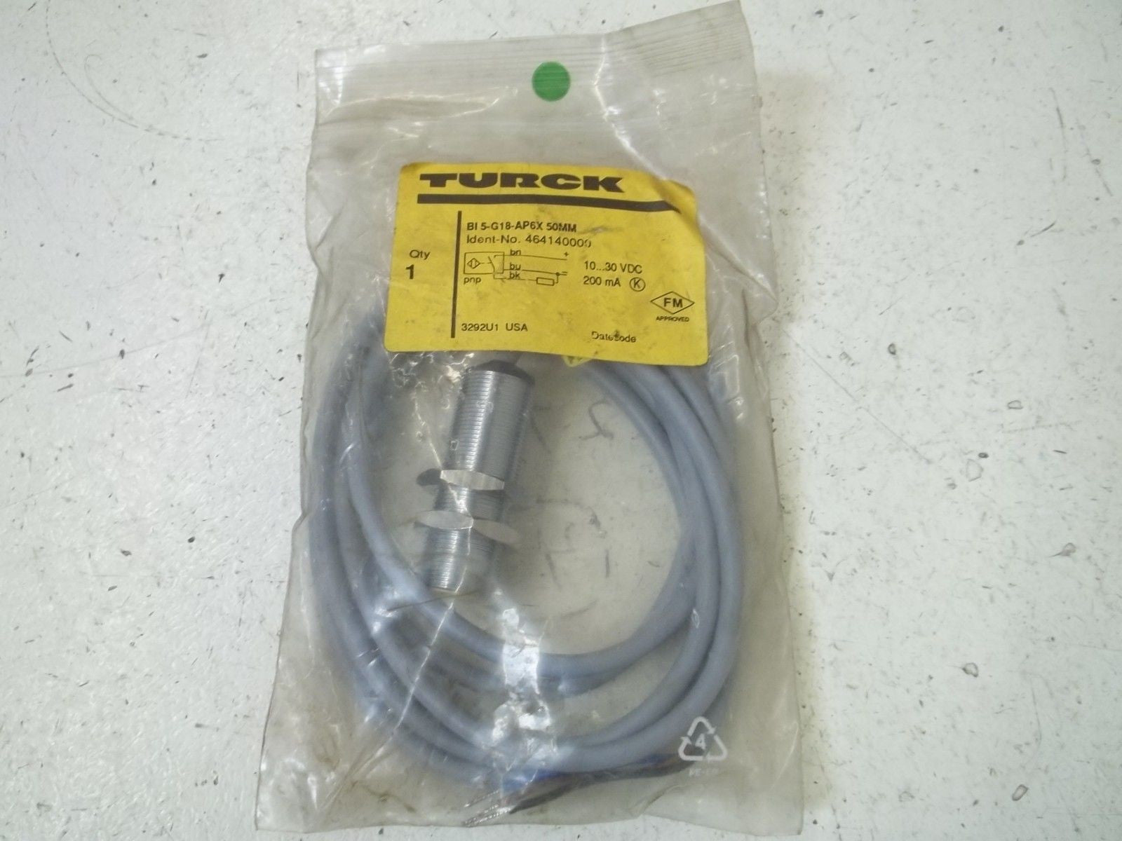 TURCK BI5-G18-AP6X50MM PROXIMITY SWITCH *USED*