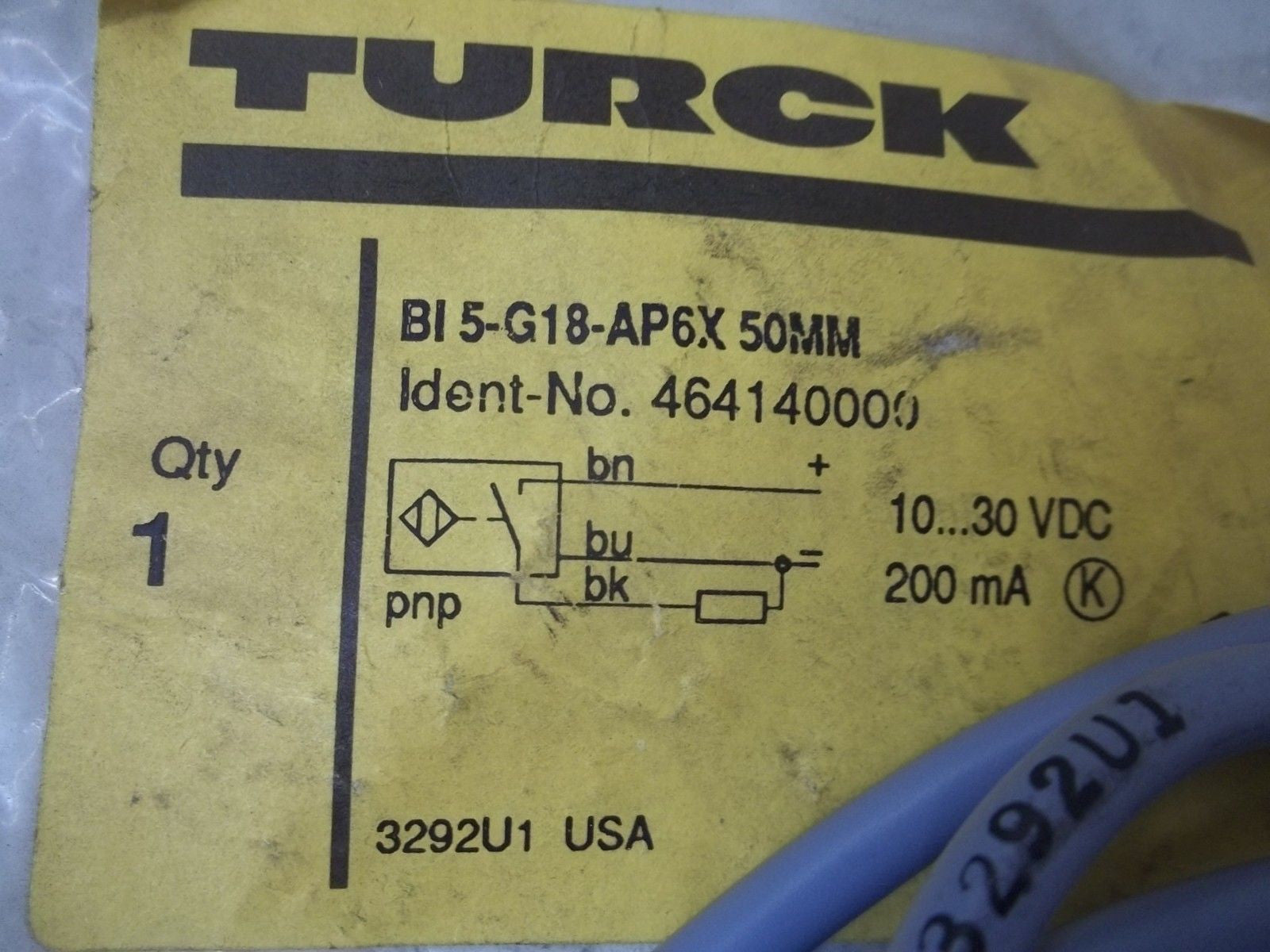 TURCK BI5-G18-AP6X50MM PROXIMITY SWITCH *USED*