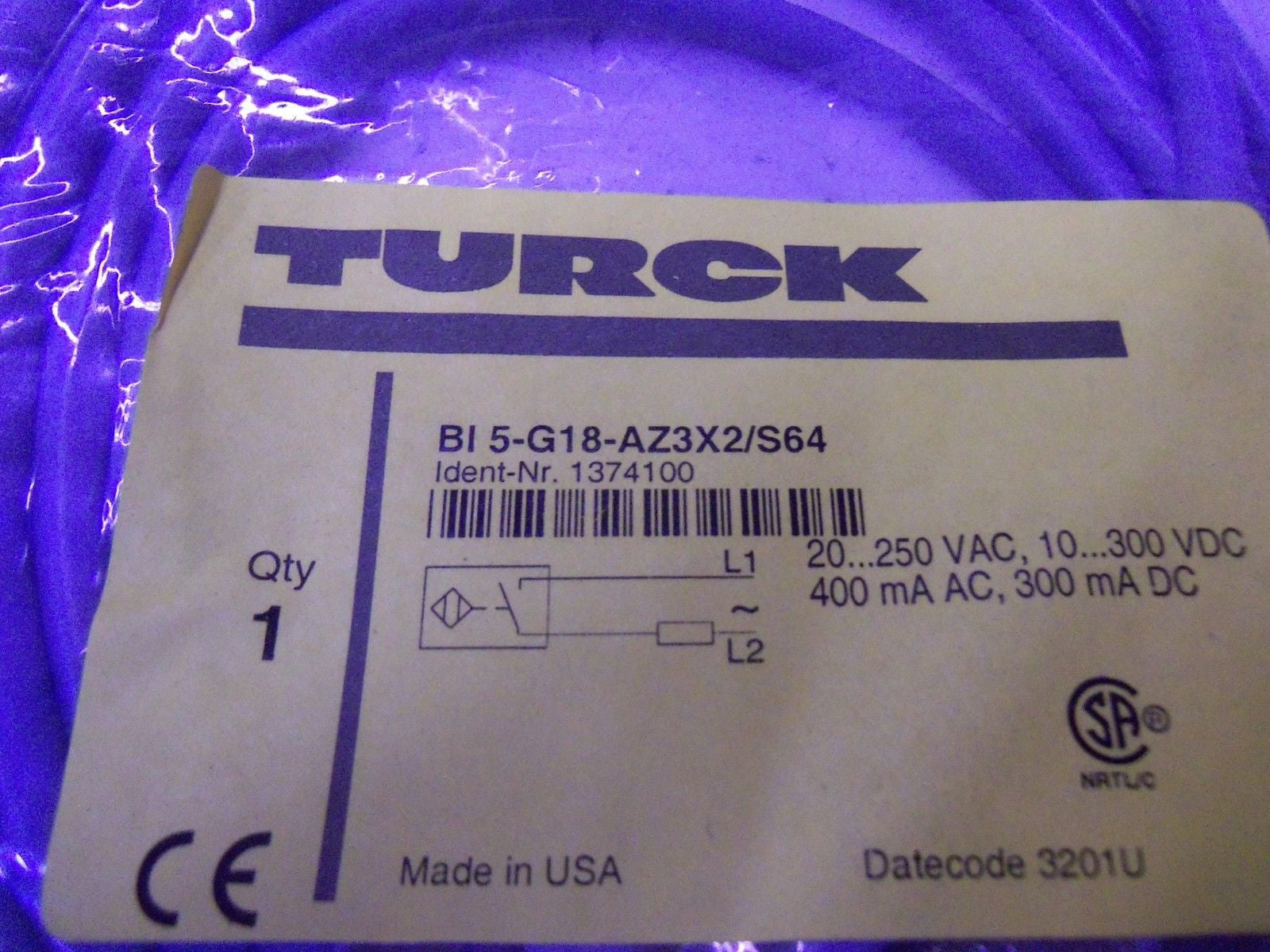 TURCK BI 5-G18-AZ3X2/S64 *NEW IN BAG*