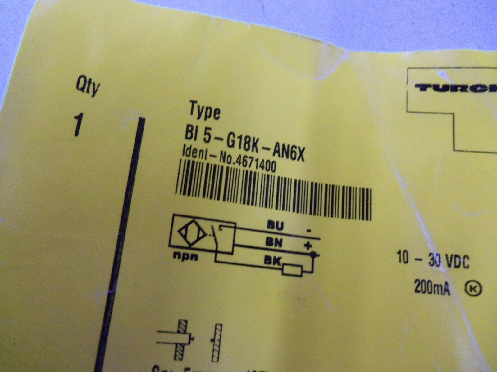 TURCK BI 5 -G18K-AN6X *NEW NO BOX*
