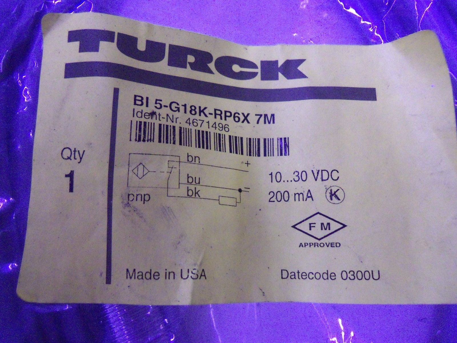 TURCK BI5-G18K-RP6X 7M *NEW IN BAG*