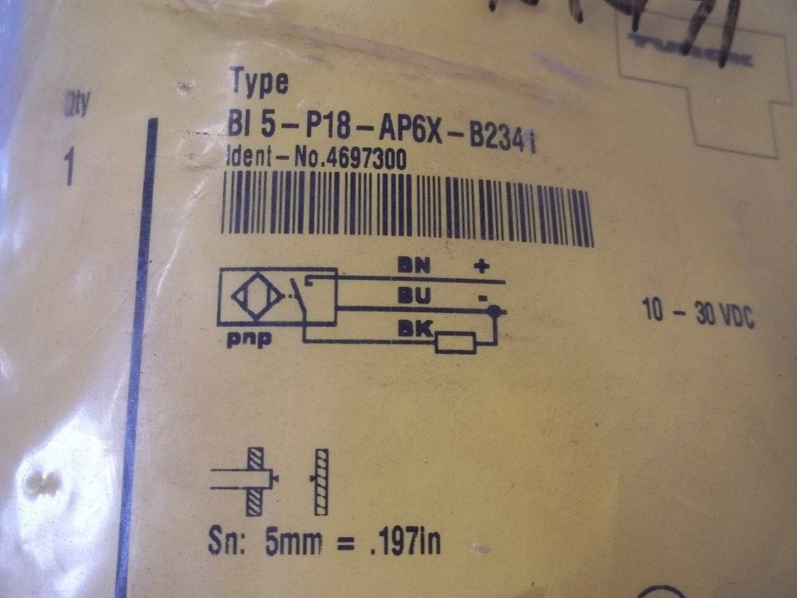TURCK BI5-P18-AP6X-B2341 PROXIMITY SWITCH *NEW IN A BAG*