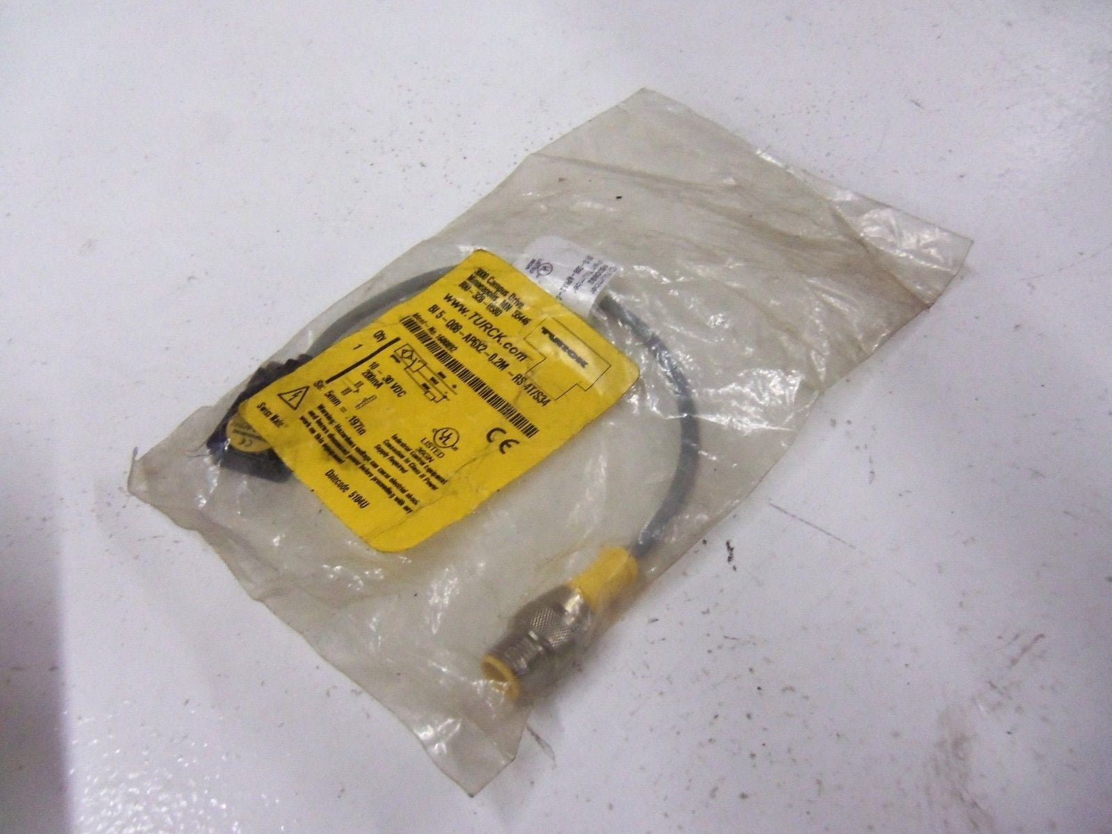 TURCK BI5-Q08-AP6X2-0.2M-RS4T/S34 INDUCTIVE SENSOR *NEW IN FACTORY BAG*
