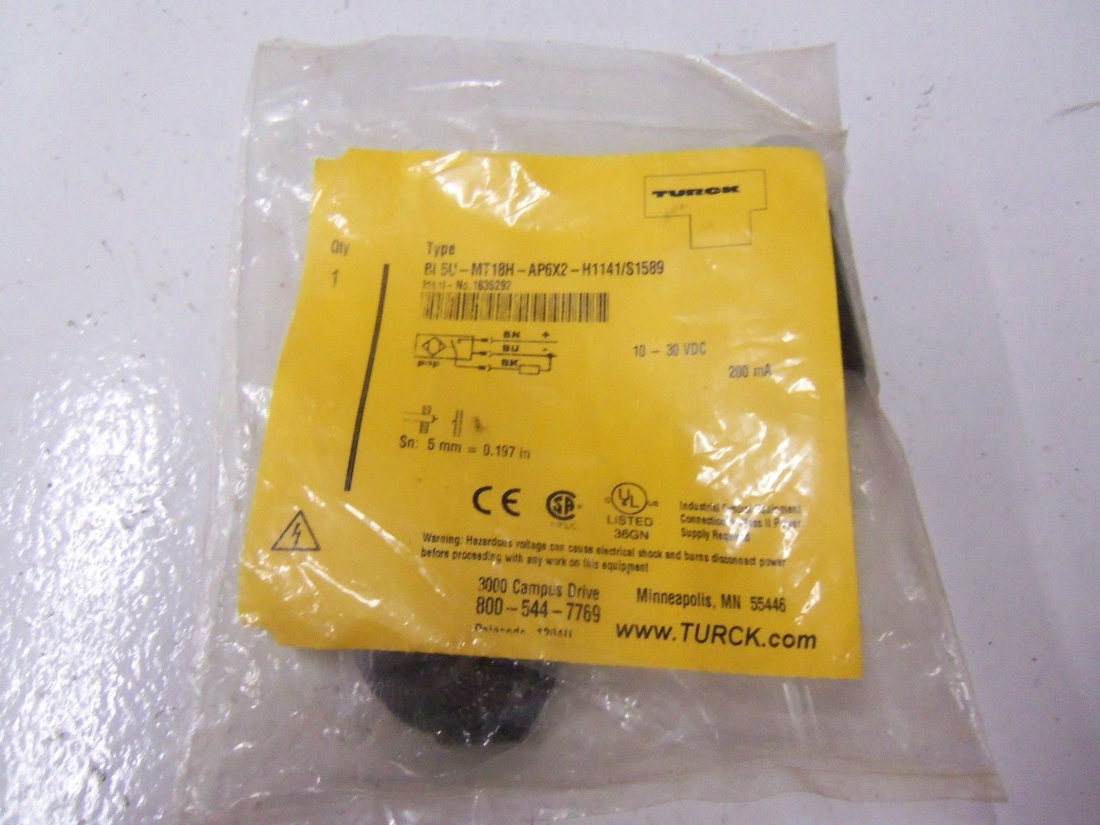 TURCK BI 5U-MT18H-AP6X2-H1141/S1589 *NEW IN BAG*
