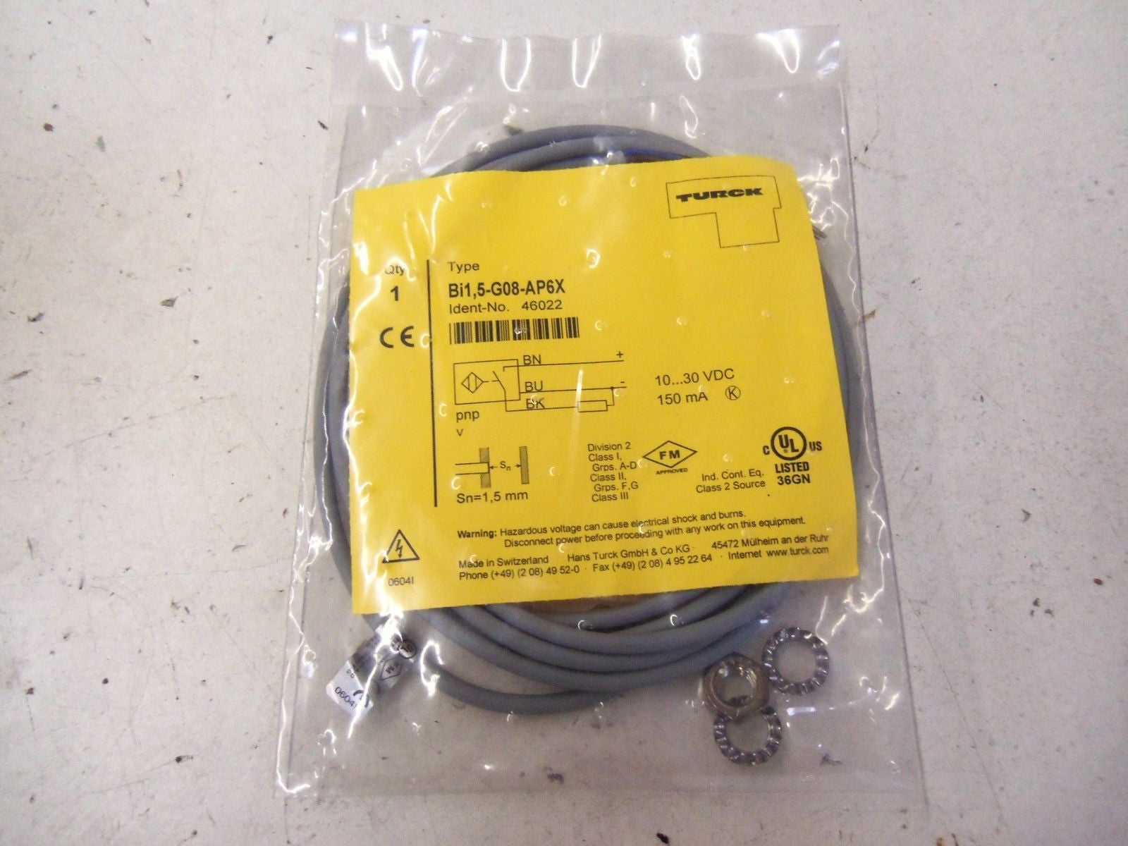 TURCK BiL,5-G08-AP6X *NEW IN FACTORY BAG*