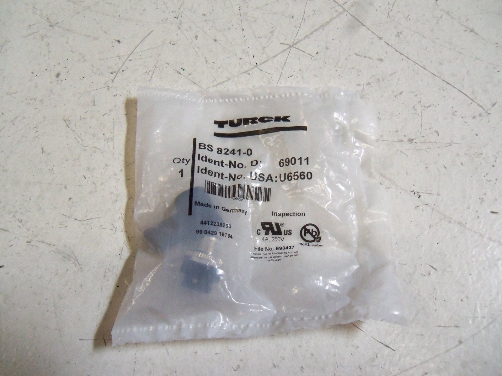 TURCK BS8241-0 CONNECTOR *NEW IN FACTORY BAG*