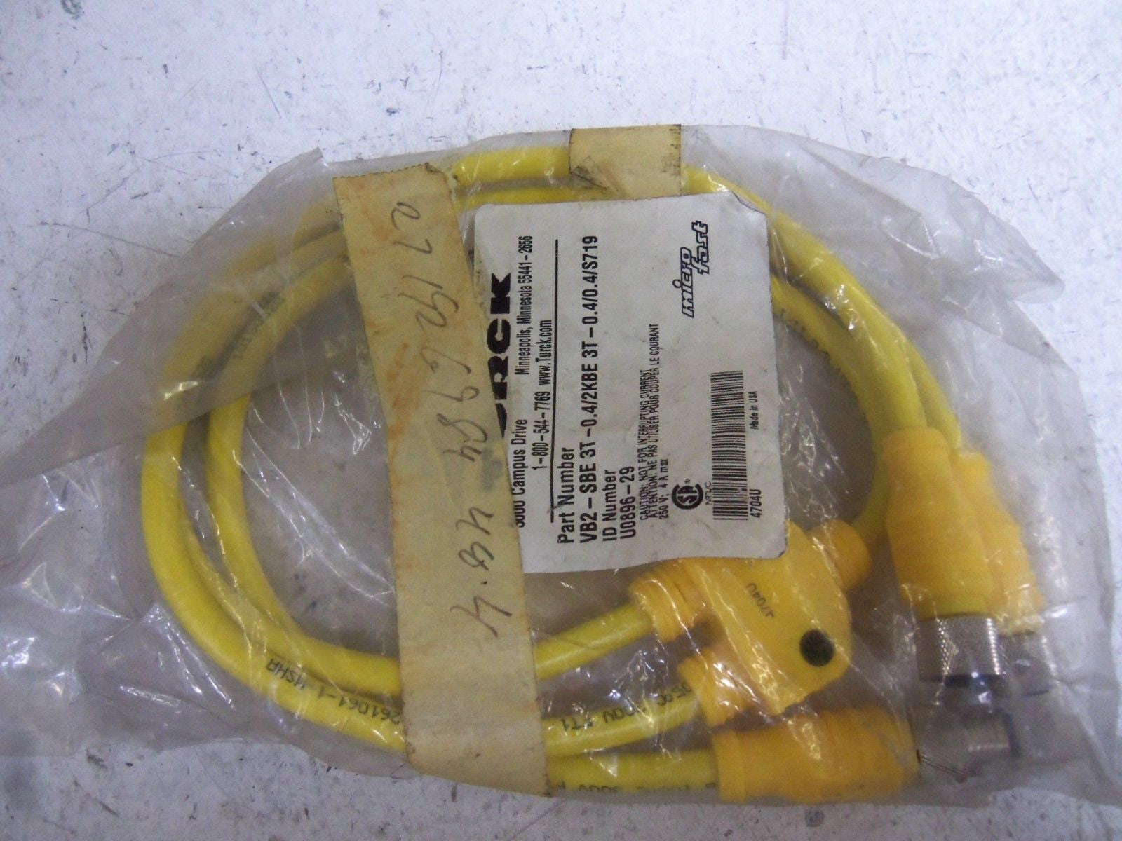 TURCK CABLE VB2-SBE 3T-0.4/2KBE 3T-0.4/0.4/S719 *NEW IN A FACTORY BAG*