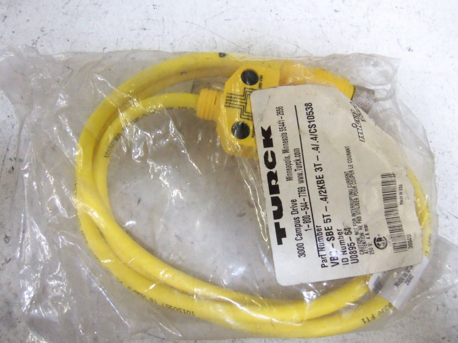 TURCK CABLE VB2-SBE 5T-.4/2KBE 3T-.4/.4/CS10538 CABLE  *NEW IN A FACTORY BAG*