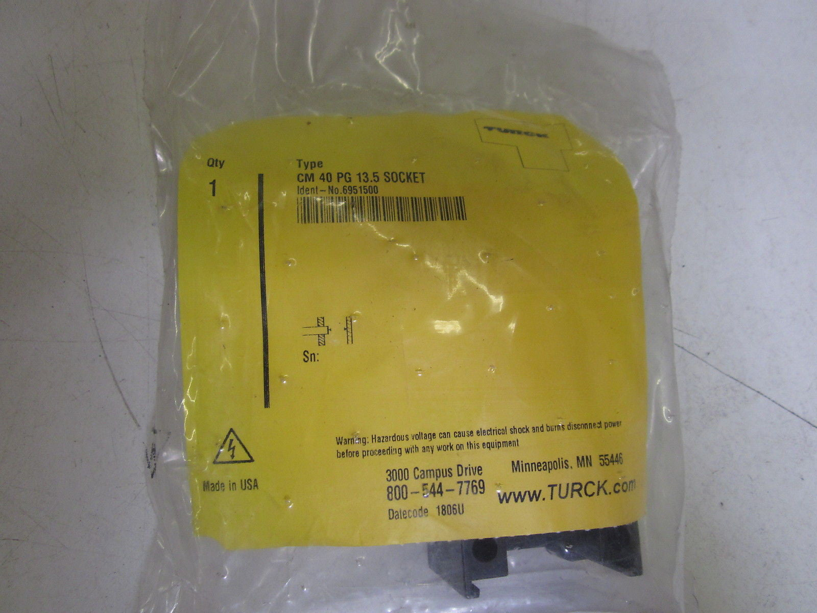 TURCK CM 40 PG135 SOCKET *NEW IN A FACTORY BAG*