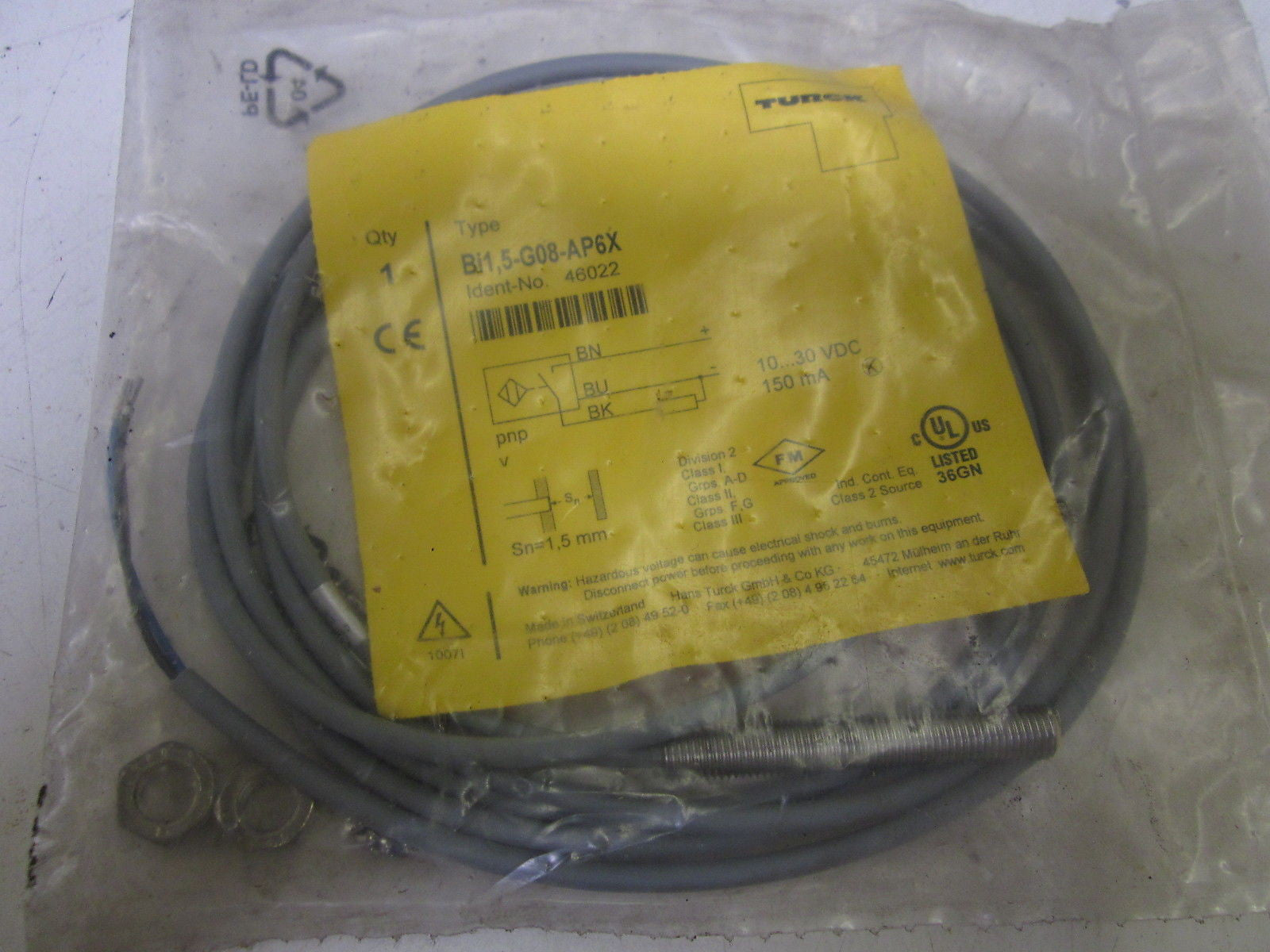 TURCK FK 4.4 *NEW IN A FACTORY BAG*