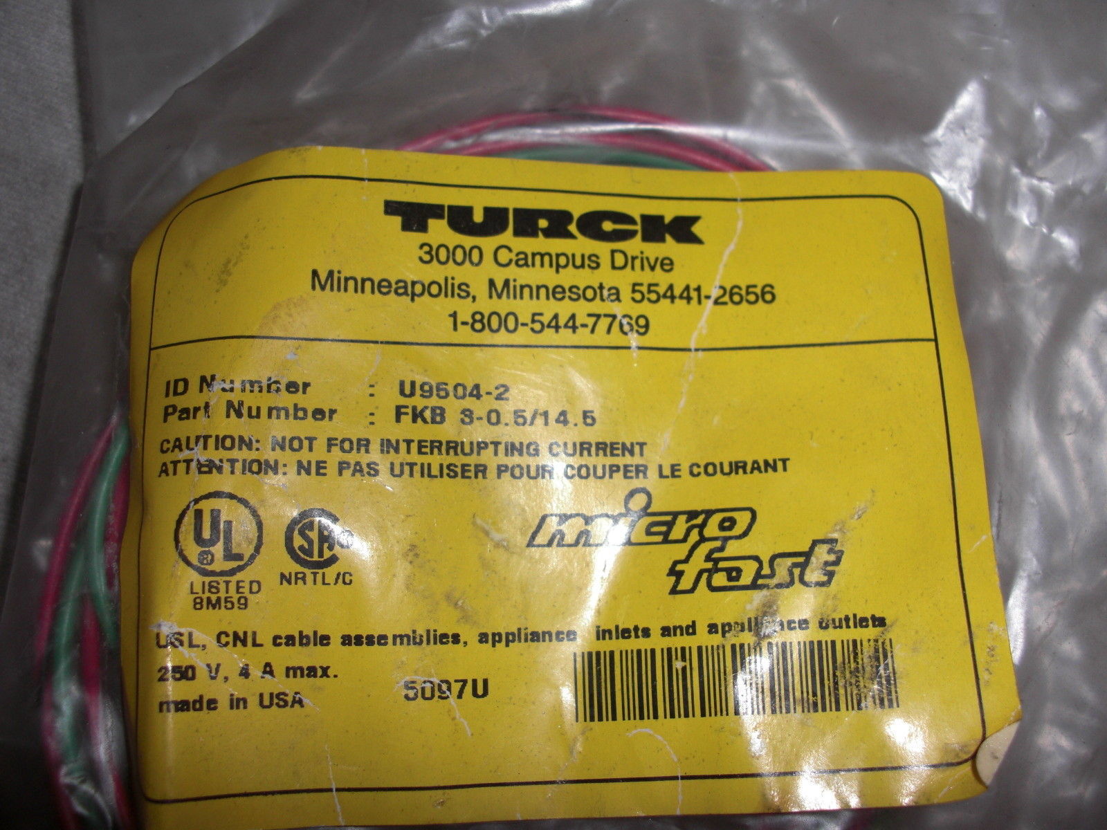 TURCK FKB3-0.5/14.5 *NEW*