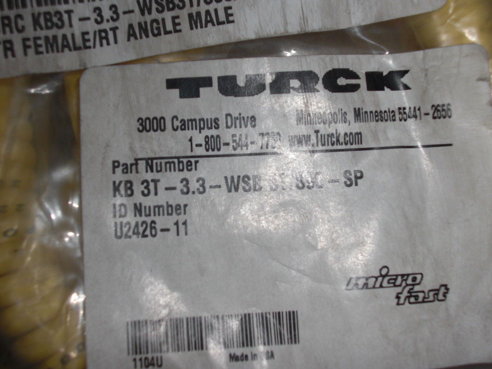 TURCK KB-3T-3.3.-WSB 3T/S90-SP *NEW*