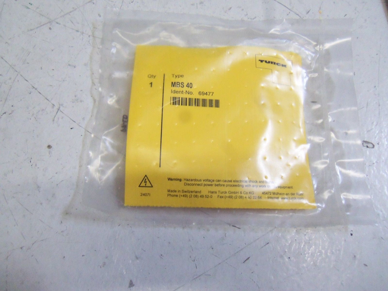TURCK MBS40 *NEW IN FACTORY BAG*