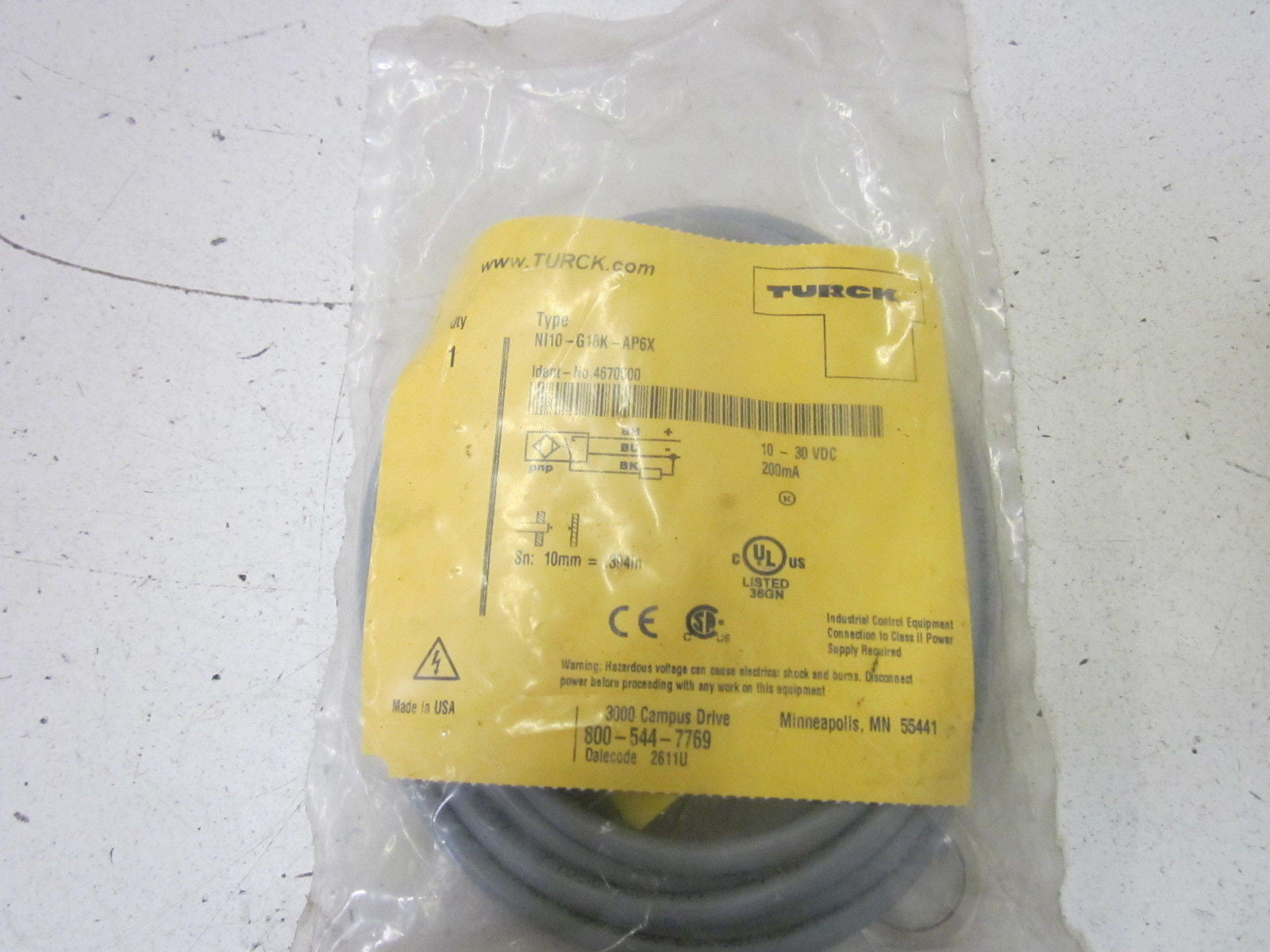TURCK NI10-G18K-AP6X *NEW IN A FACTORY BAG*