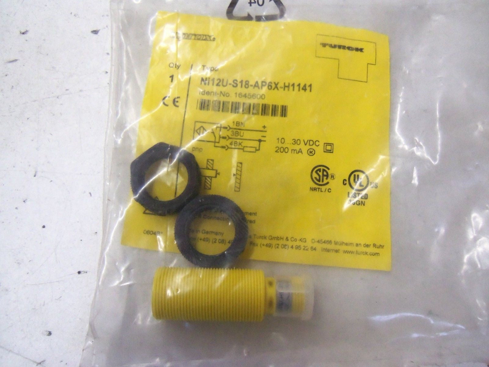 TURCK Ni12U-S18-AP6X-H1141 *NEW IN FACTORY BAG*