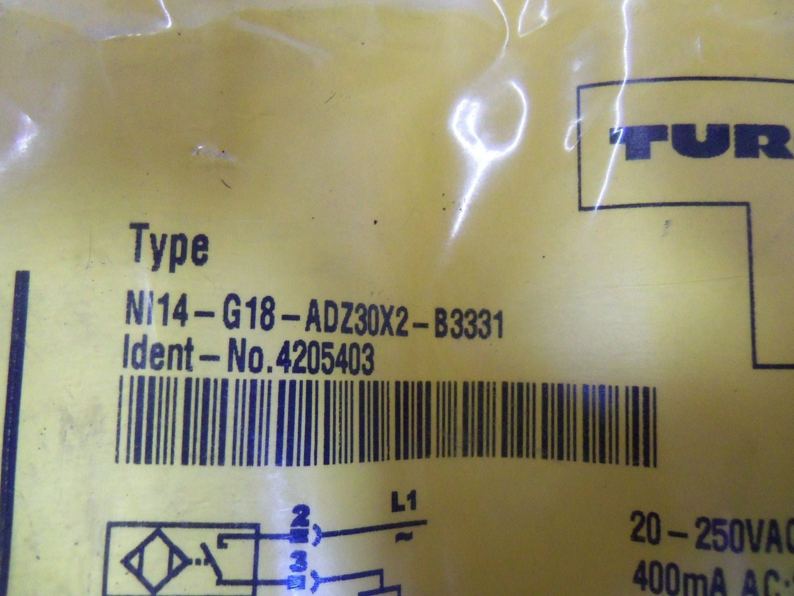 TURCK NI14-G18-AD230X2-B3331 *NEW IN FACTORY BAG*