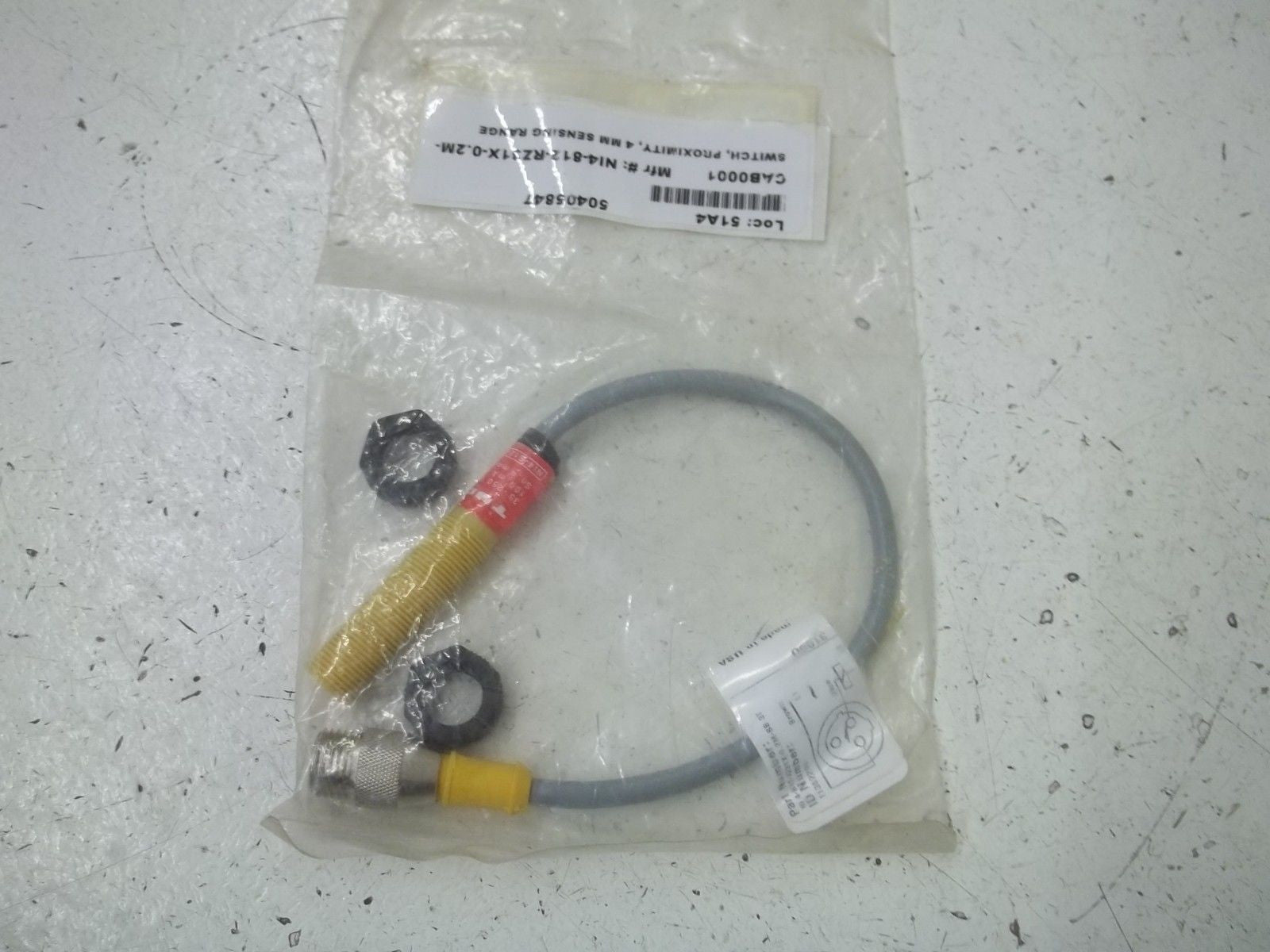 TURCK NI4-S12-AZ31X-0.2M-SB-3T PROXIMITY SENSOR *NEW IN A BAG*