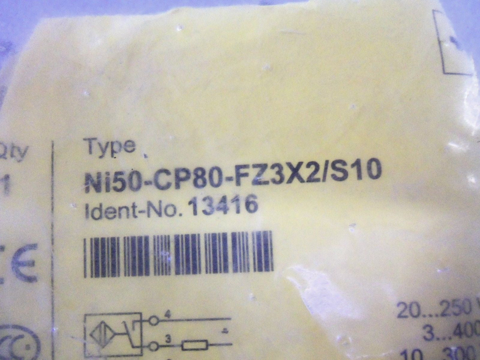 TURCK Ni50-CP80-FZ3X2/S10 PROXIMITY SWITCH *NEW IN FACTORY BAG*